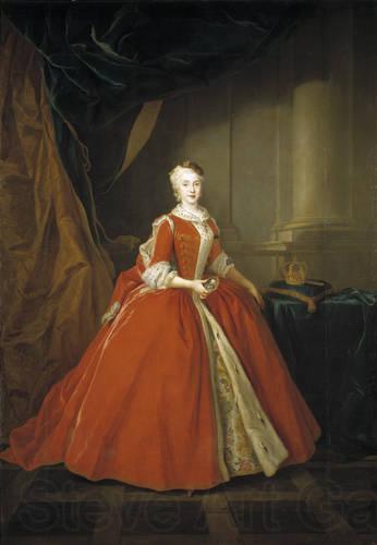 Louis de Silvestre Princesa Maria Amalia de Sajonia en traje polaco France oil painting art